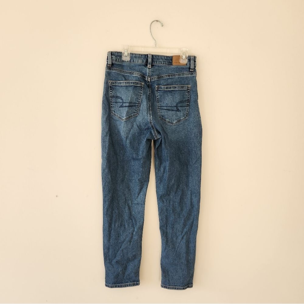 American Eagle Mom Jeans Straight Leg High Rise Jeans Women's Size 6 - Picture 4 of 7